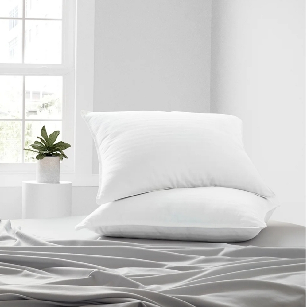 Cooling Gel Fiber Pillow 2-Pack Queen For All Sleep Styles-Back, Side & Stomach